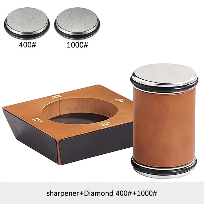 4 Angles Rolling Knife Sharpener Kit for Straight Edge Roller Knife Sharpening with Industry Diamonds Whetstone Chef Knife Set