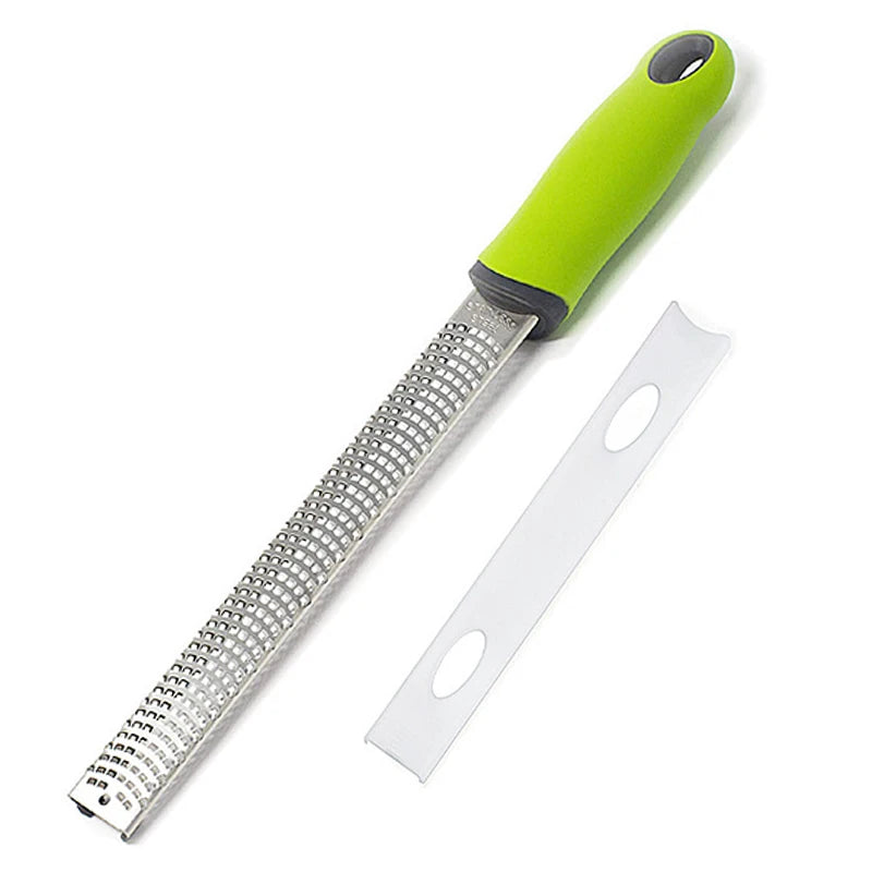Stainless Steel Cheese Grater Citrus Lemon Zester Peeler Cheese Lemon Fruit Chocolate Grater with Non-Slip Handle Kitchen Gadget