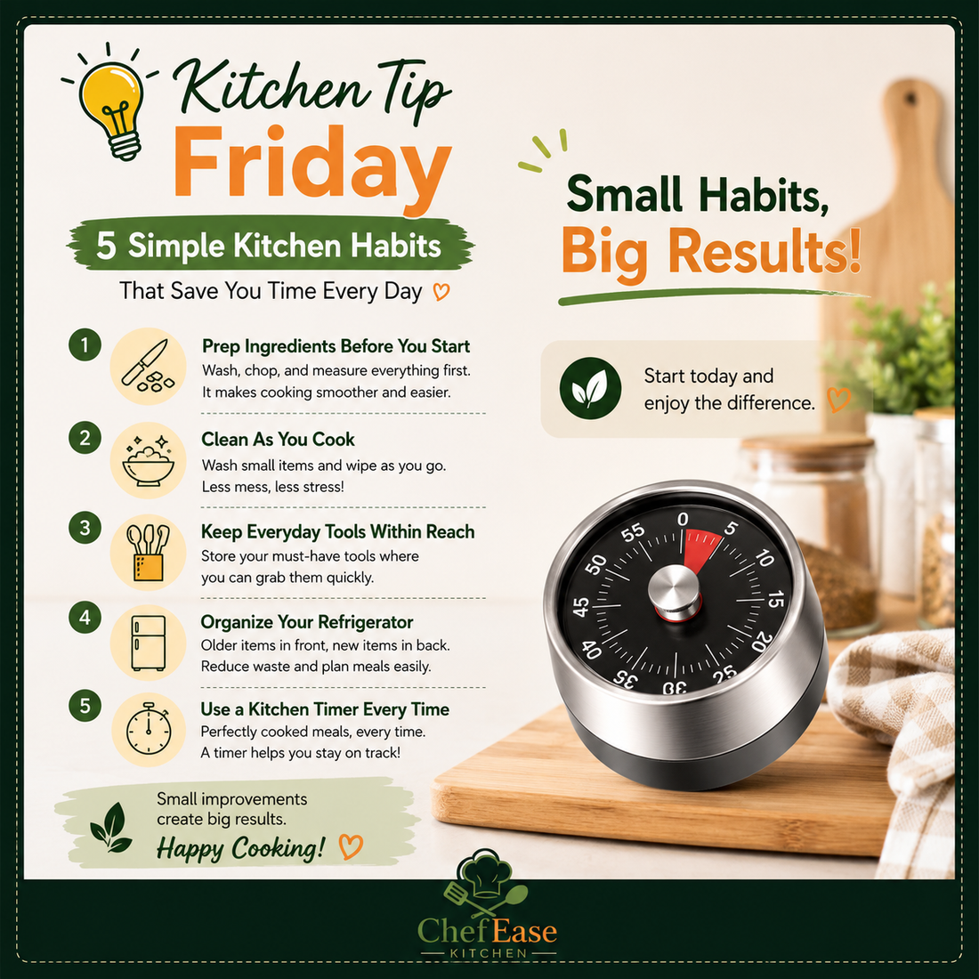 5 Simple Kitchen Habits That Save You Time Every Day