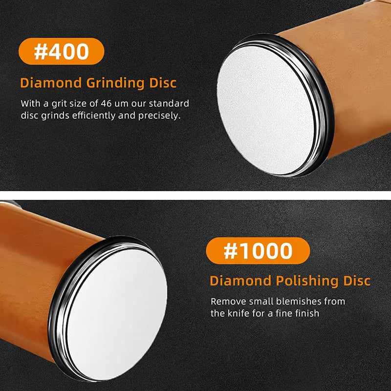 4 Angles Rolling Knife Sharpener Kit for Straight Edge Roller Knife Sharpening with Industry Diamonds Whetstone Chef Knife Set