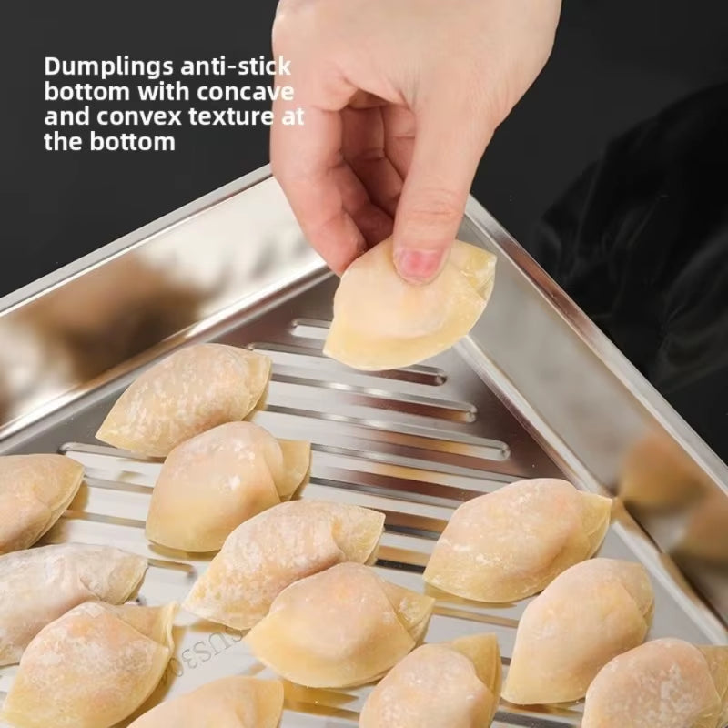 Pro Stainless Baking Trays! 3Pcs with Lids - Non-Stick & Easy-Clean. Perfect for Roasting Veggies/Meats. Home & Restaurant Grade