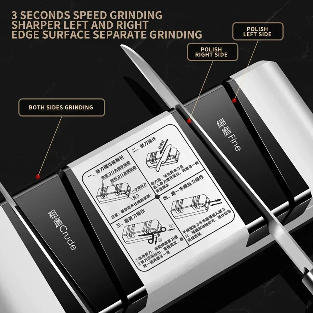 Electric Knife Sharpener Multi-Function Automatic Cut Sharpener for Slotted Screwdrivers Scissors Knives Electric Fast Sharpener