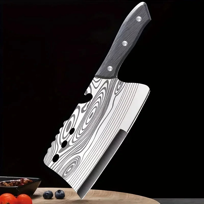 Damascus Pattern Kitchen Knife Stainless Steel Quick Meat Cleaver Household Kitchen Sharp Chopping Bone Knife
