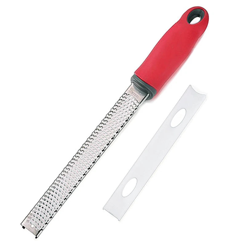 Stainless Steel Cheese Grater Citrus Lemon Zester Peeler Cheese Lemon Fruit Chocolate Grater with Non-Slip Handle Kitchen Gadget