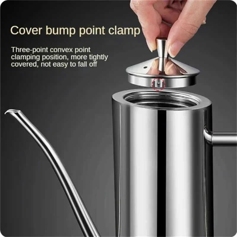 304 Stainless Steel Oil Pot Kitchen Oil Tank Sauce Vinegar Drip-Proof Dust-Proof Oil Storage Container to Store Kitchen Tools