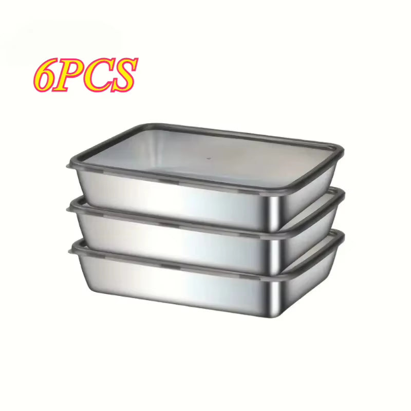 Pro Stainless Baking Trays! 3Pcs with Lids - Non-Stick & Easy-Clean. Perfect for Roasting Veggies/Meats. Home & Restaurant Grade