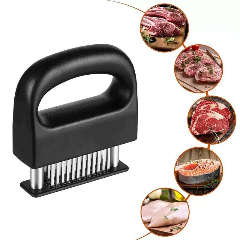 1PCS 48-Pin Meat Tenderizer Stainless Steel Steak Tenderizer Kitchen Tools BBQ Beef Floss Needles Meat Stick Meat Patty Maker