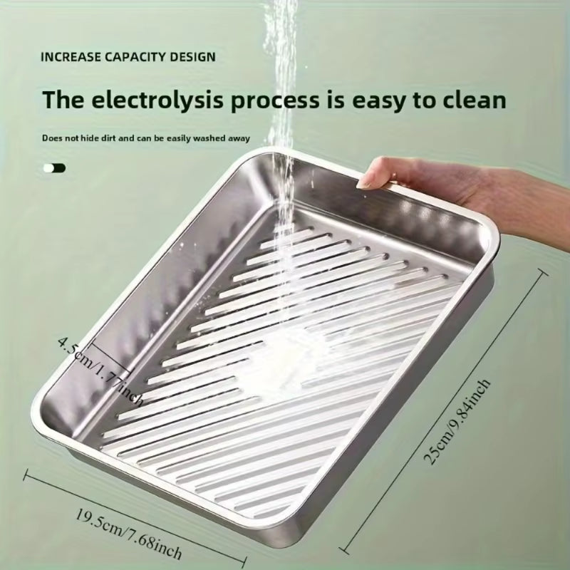 Pro Stainless Baking Trays! 3Pcs with Lids - Non-Stick & Easy-Clean. Perfect for Roasting Veggies/Meats. Home & Restaurant Grade