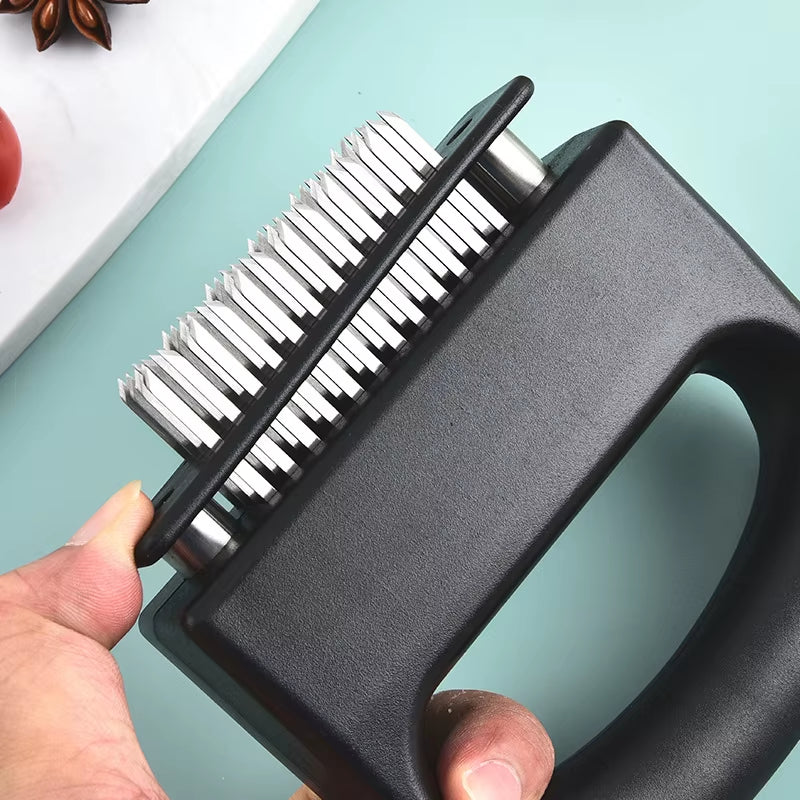 1PCS 48-Pin Meat Tenderizer Stainless Steel Steak Tenderizer Kitchen Tools BBQ Beef Floss Needles Meat Stick Meat Patty Maker
