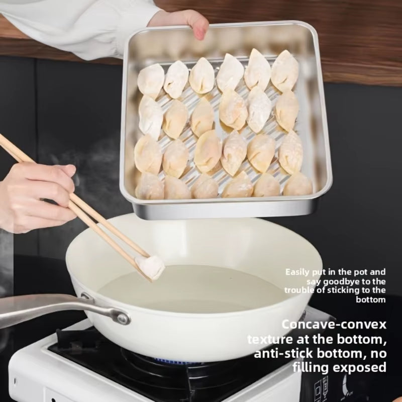 Pro Stainless Baking Trays! 3Pcs with Lids - Non-Stick & Easy-Clean. Perfect for Roasting Veggies/Meats. Home & Restaurant Grade