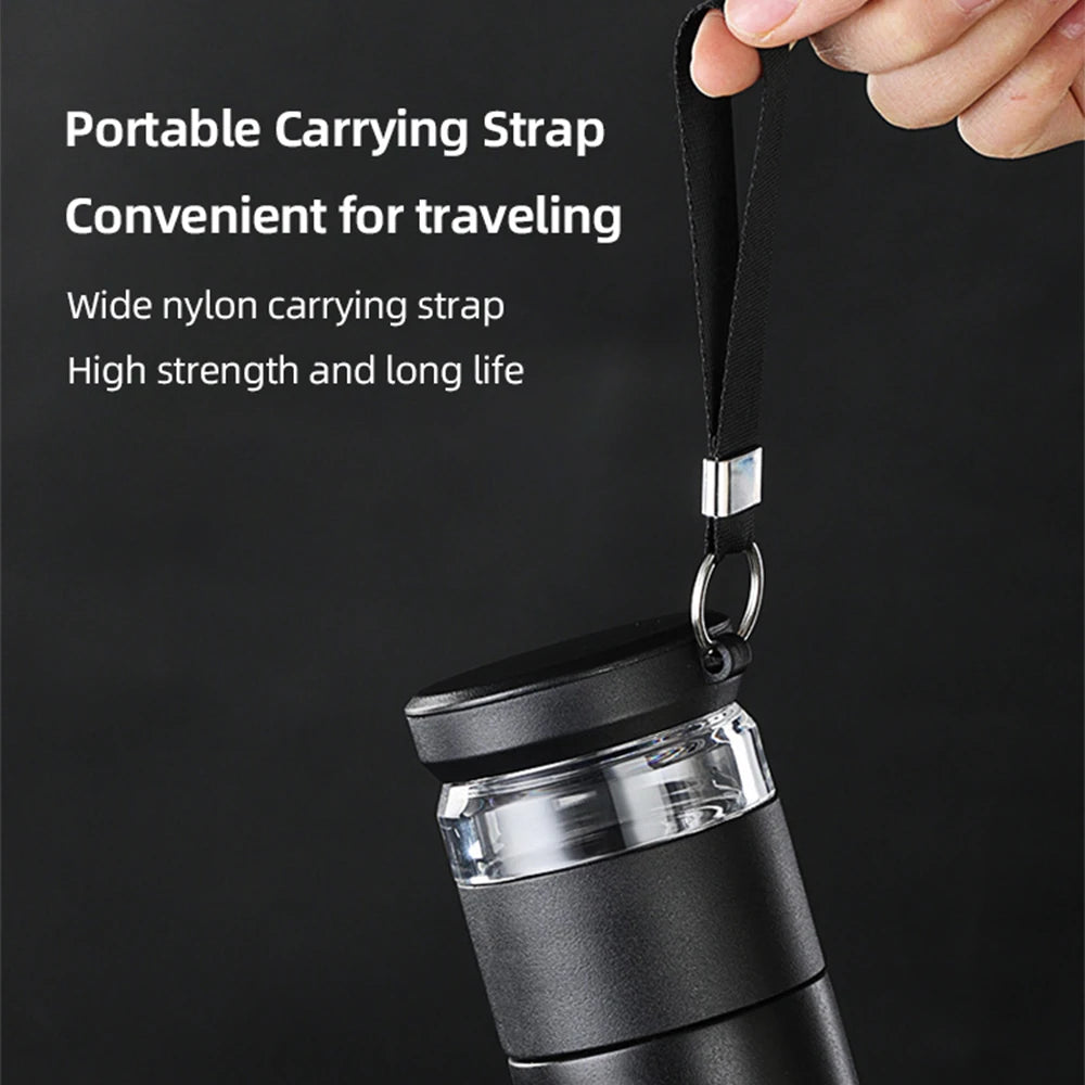 500ml Stainless Steel Insulated Tea Infuser Vacuum Flask with Independent Tea Storage - Travel Mug for Business Gifts