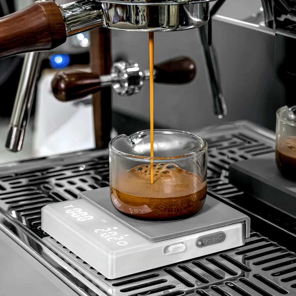 Mini Electronic Coffee Scale Smart Powder Water Ratio USB Silicone Pad High Quality Precision Professional Kitchen Coffee Tools