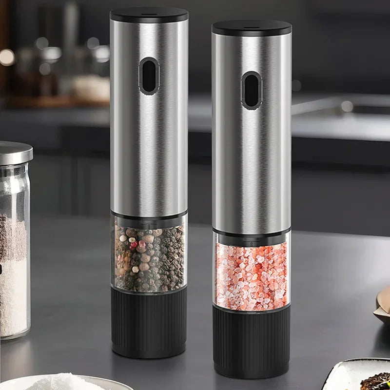 Electric Salt and Pepper Grinder Automatic Rechargeable Pepper Mill Shakers External Adjustable Coarseness Kitchen Appliances