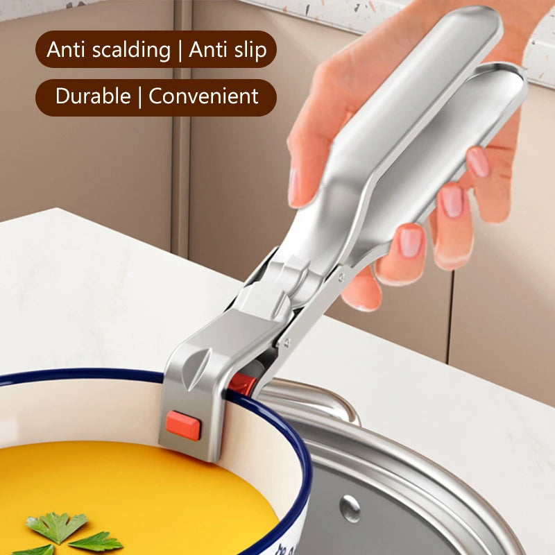Anti-Scalding Clip Hot Bowl Holder Dish Clamp Pot Pan Gripper Clip Hot Dish Plate Bowl Lifter Retriever Tongs Kitchen Supplies.