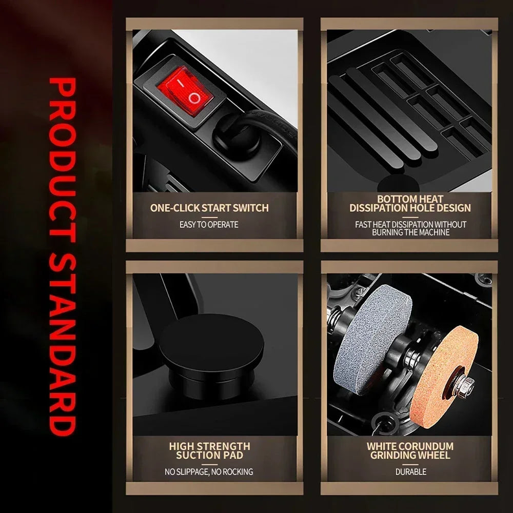 Electric Knife Sharpener Multi-Function Automatic Cut Sharpener for Slotted Screwdrivers Scissors Knives Electric Fast Sharpener