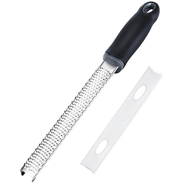 Stainless Steel Cheese Grater Citrus Lemon Zester Peeler Cheese Lemon Fruit Chocolate Grater with Non-Slip Handle Kitchen Gadget